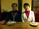 Enjoying dinner with Mr and Mrs Ogata