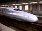 Waiting to board the Bullet Train at Kurume Station