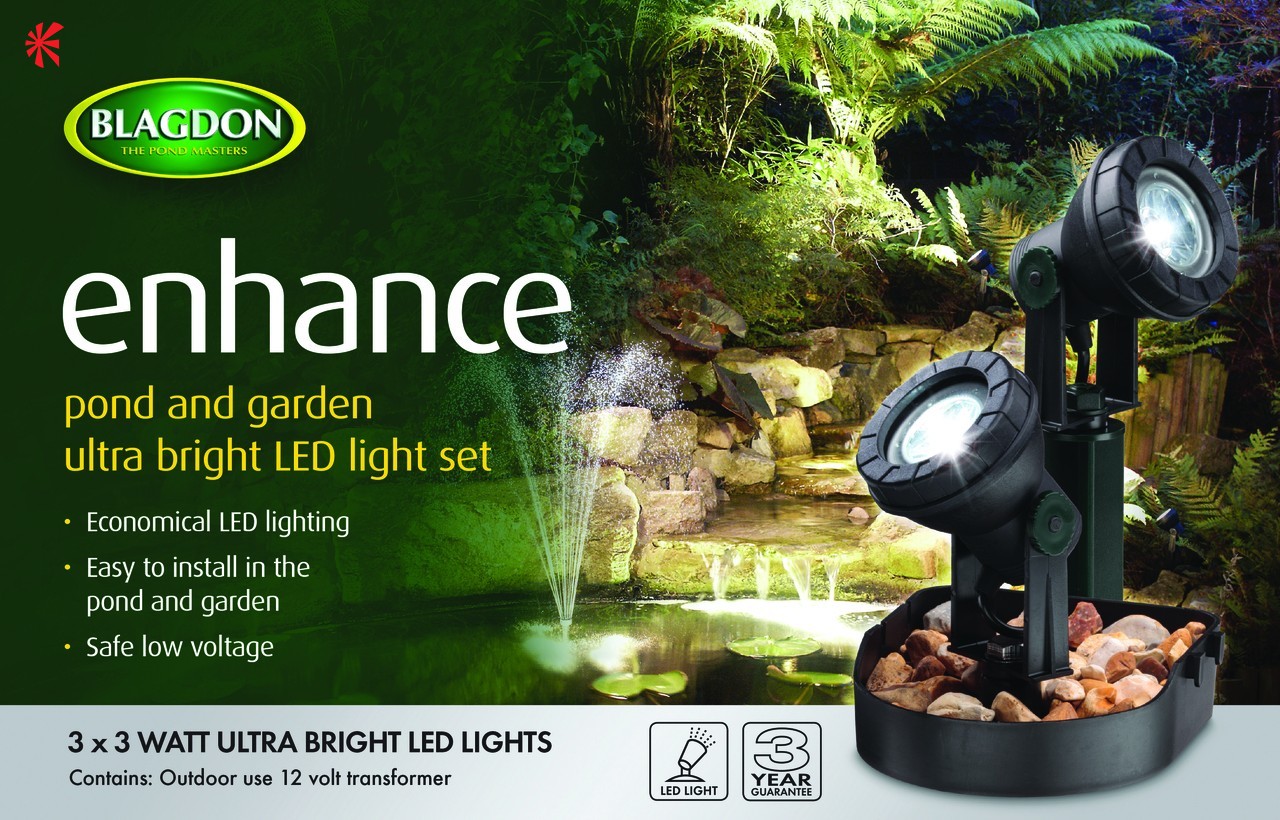 Blagdon Pond And Garden Led Light Set For Submersible Use Or External Use 3 Set 