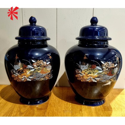 Japanese Ceramic Tea Jars - Pair Japanese Ceramic Tea Jars - Pair
