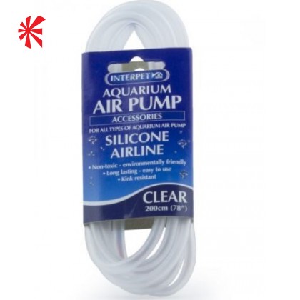 Interpet Aquarium Silicone Airline 2m -Clear