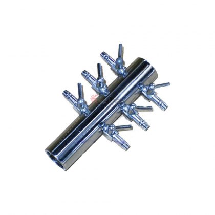 Air-Pump Manifold Chrome 6 Way