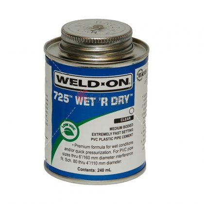 Weld-On 725 Wet R Dry Solvent Cement Glue