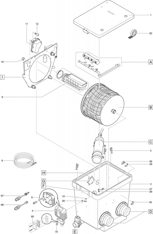 Oase Authorised Parts Oase Proficlear Premium DF-L Pump-Fed EGC - Genuine Oase Spares