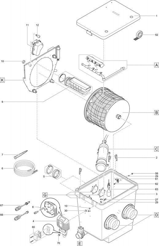 Oase Authorised Parts Oase ProfiClear Premium DF-L Gravity-Fed EGC - Genuine Oase Spares