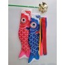 Koinobori - Two Koi, Gold Spinner & Colour Ribbon